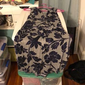 Grey Purple Loft Tie Dress